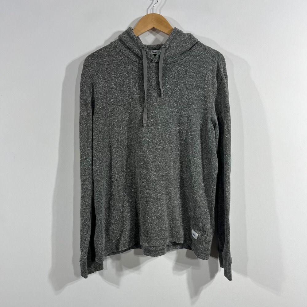 Katin Surfer Casual Mens Gray Pullover Hoodie Lightweight Knit Sweatshirt Medium